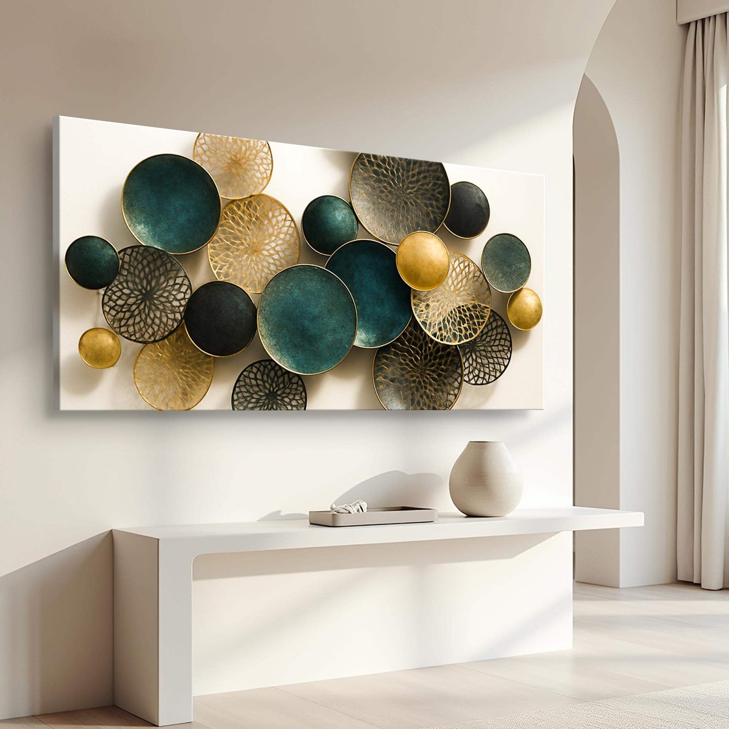 Lotus Leaf Abstract Wall Art VIII - Tailored Canvases - Flyclothing LLC