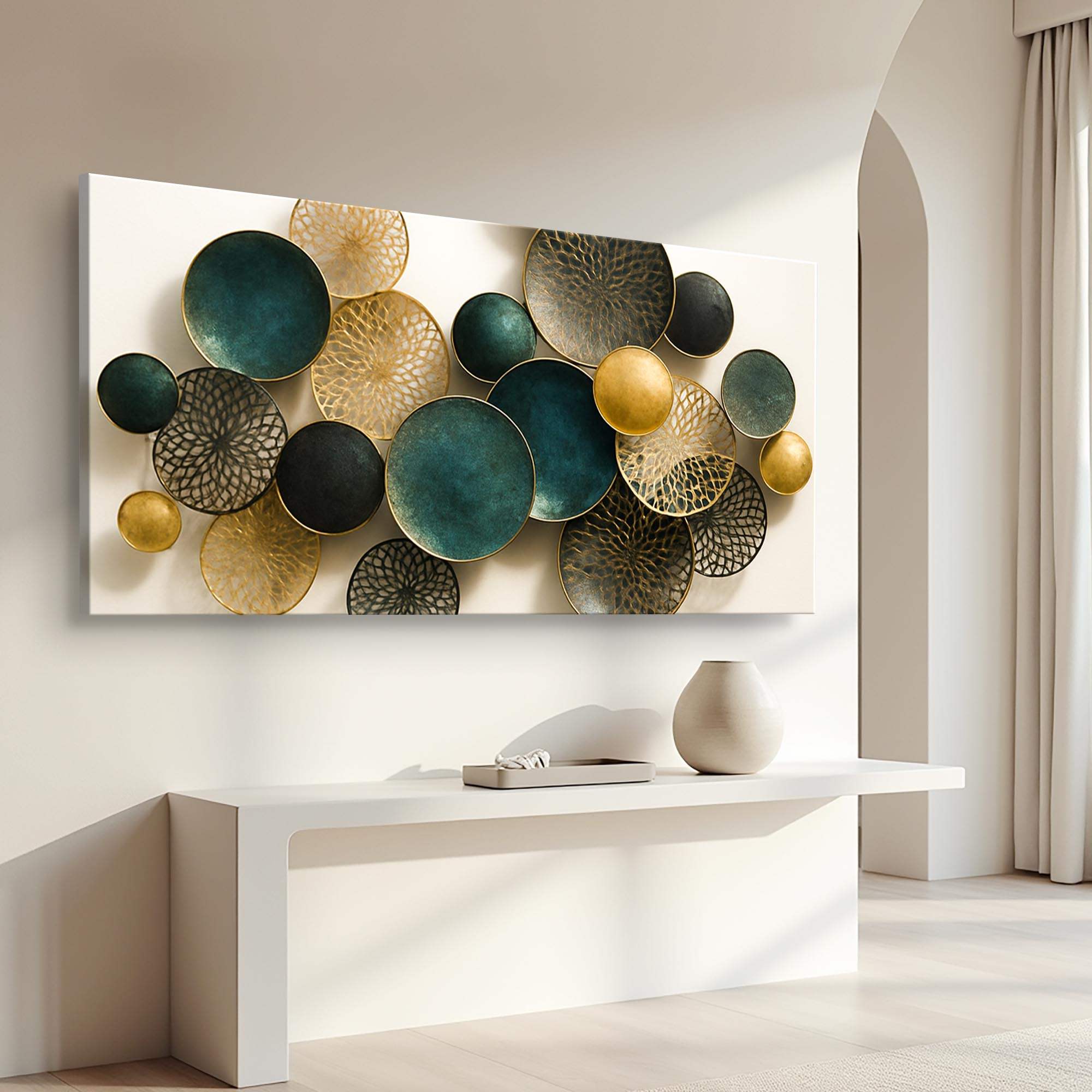 Lotus Leaf Abstract Wall Art VIII - Tailored Canvases - Flyclothing LLC
