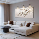 White Cherry Blossom Wall Art - Tailored Canvases - Flyclothing LLC
