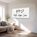 Faith, Hope, Love Faith Wall Art II - Tailored Canvases - Flyclothing LLC