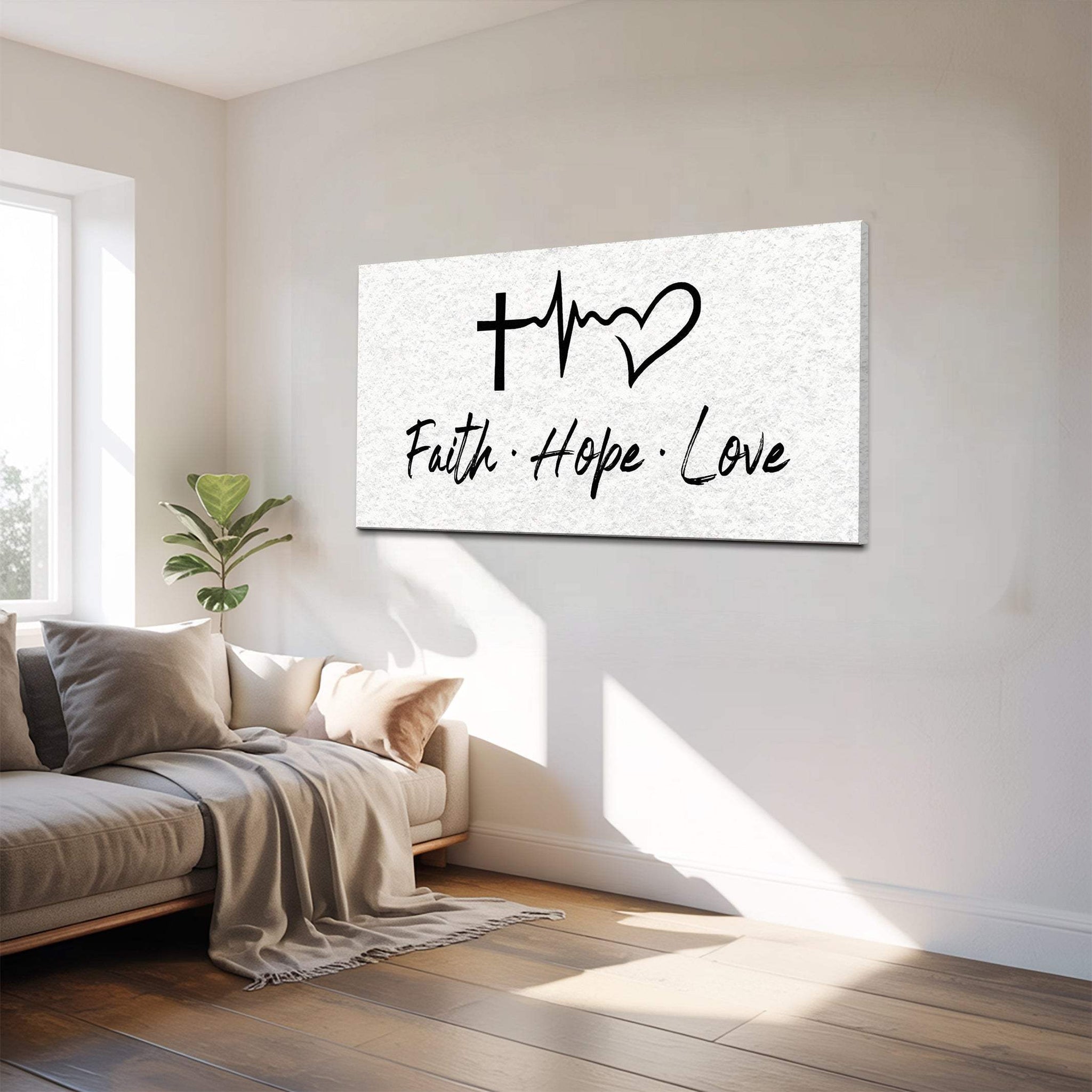 Faith, Hope, Love Faith Wall Art II - Tailored Canvases - Flyclothing LLC