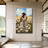 Jesus Hugging Woman Faith Wall Art II - Tailored Canvases - Flyclothing LLC
