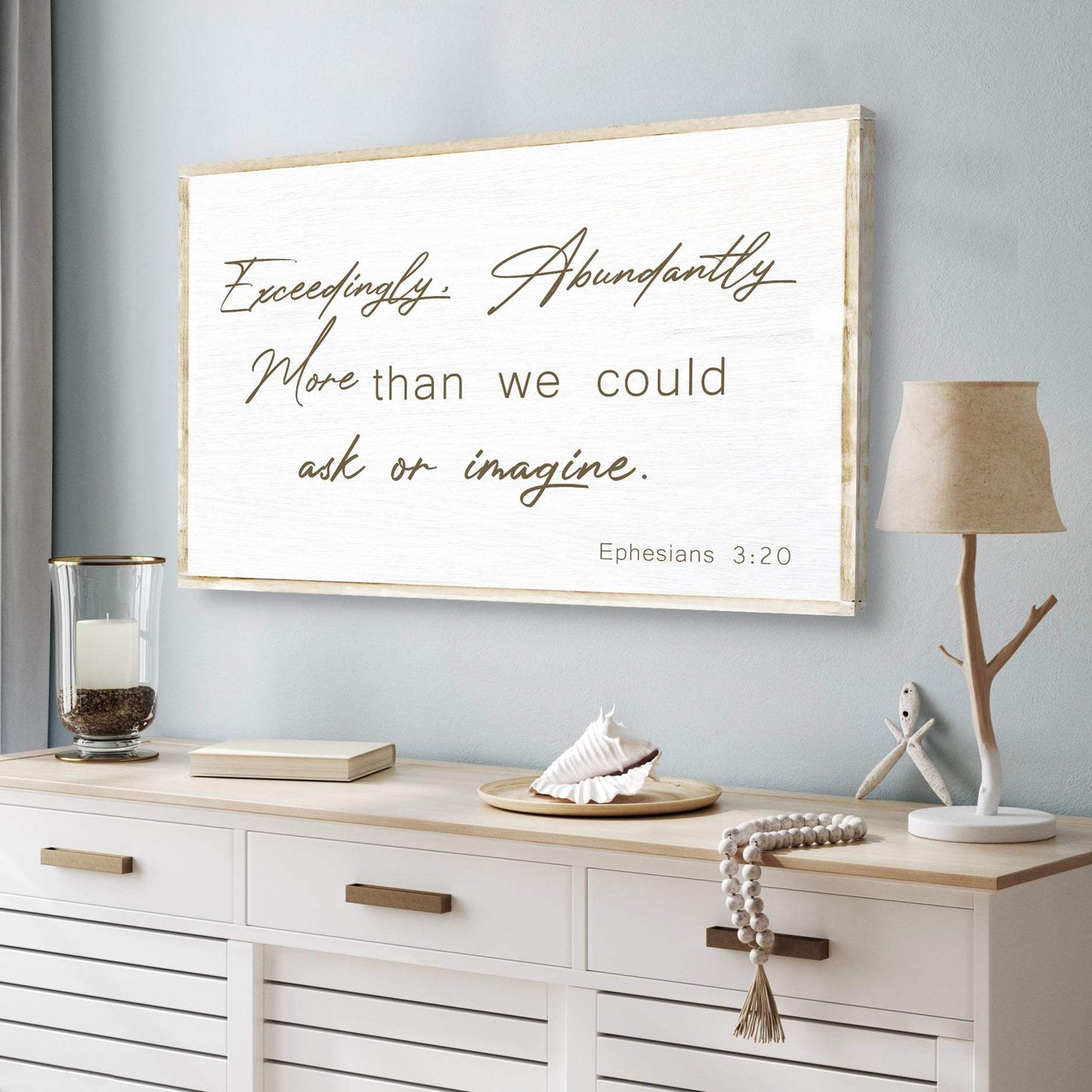 Ephesians 3:20 Farmhouse Faith Sign II - Tailored Canvases - Flyclothing LLC