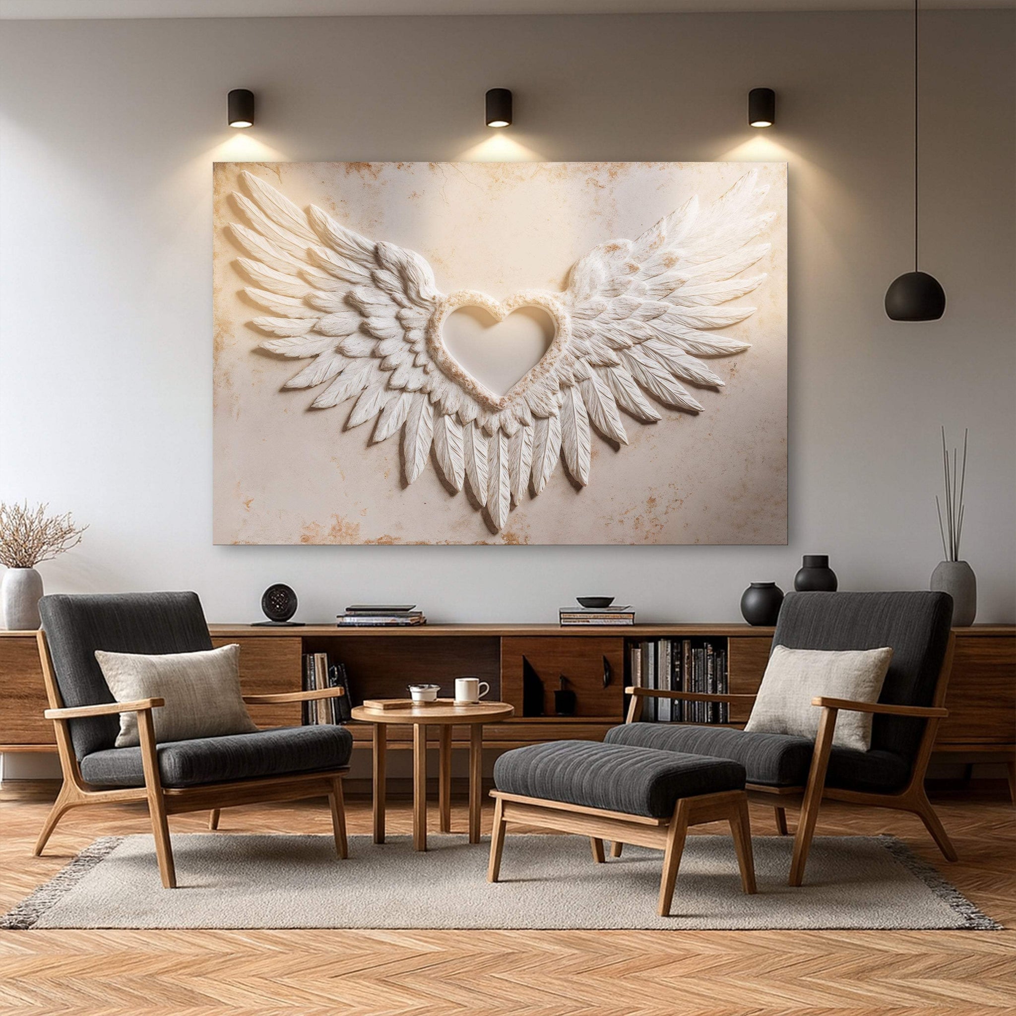 Wings of Love Abstract Wall Art II - Tailored Canvases - Flyclothing LLC