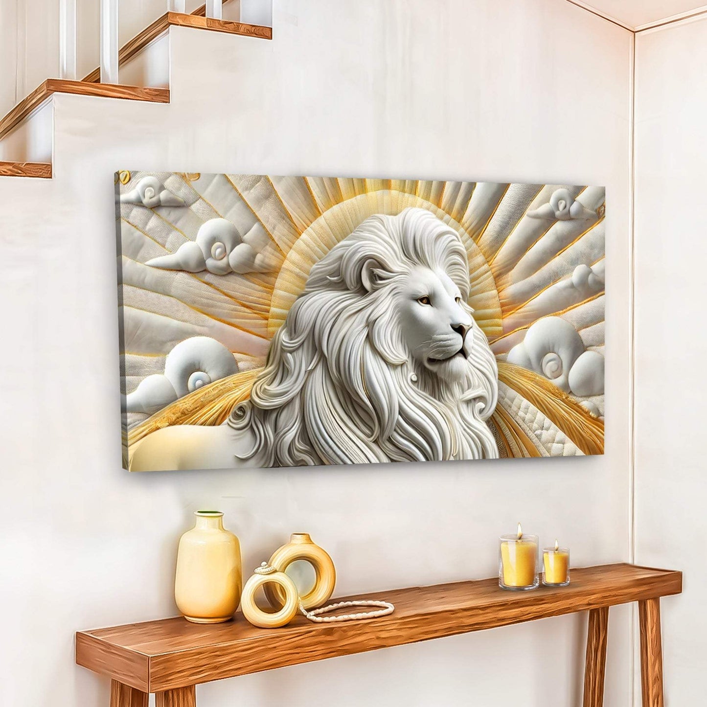 3D Majestic Lion Wall Art III - Tailored Canvases - Flyclothing LLC
