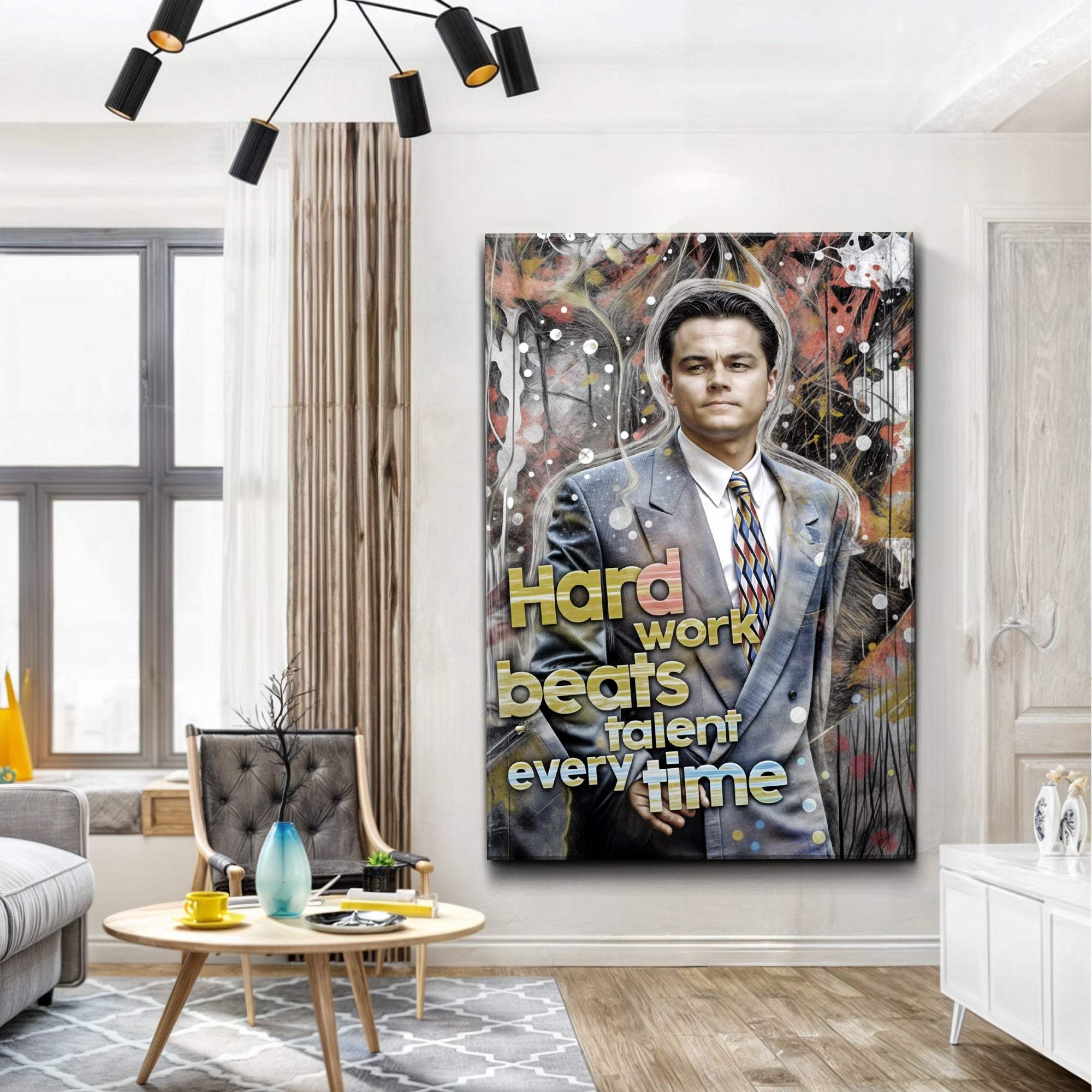 Hard Work Beats Talent Every Time Motivational Wall Sign - Tailored Canvases - Flyclothing LLC