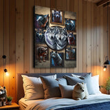 3D Wolf Collage Wall Art - Tailored Canvases - Flyclothing LLC