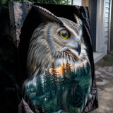 Owl Double Exposure Wall Art - Tailored Canvases - Flyclothing LLC