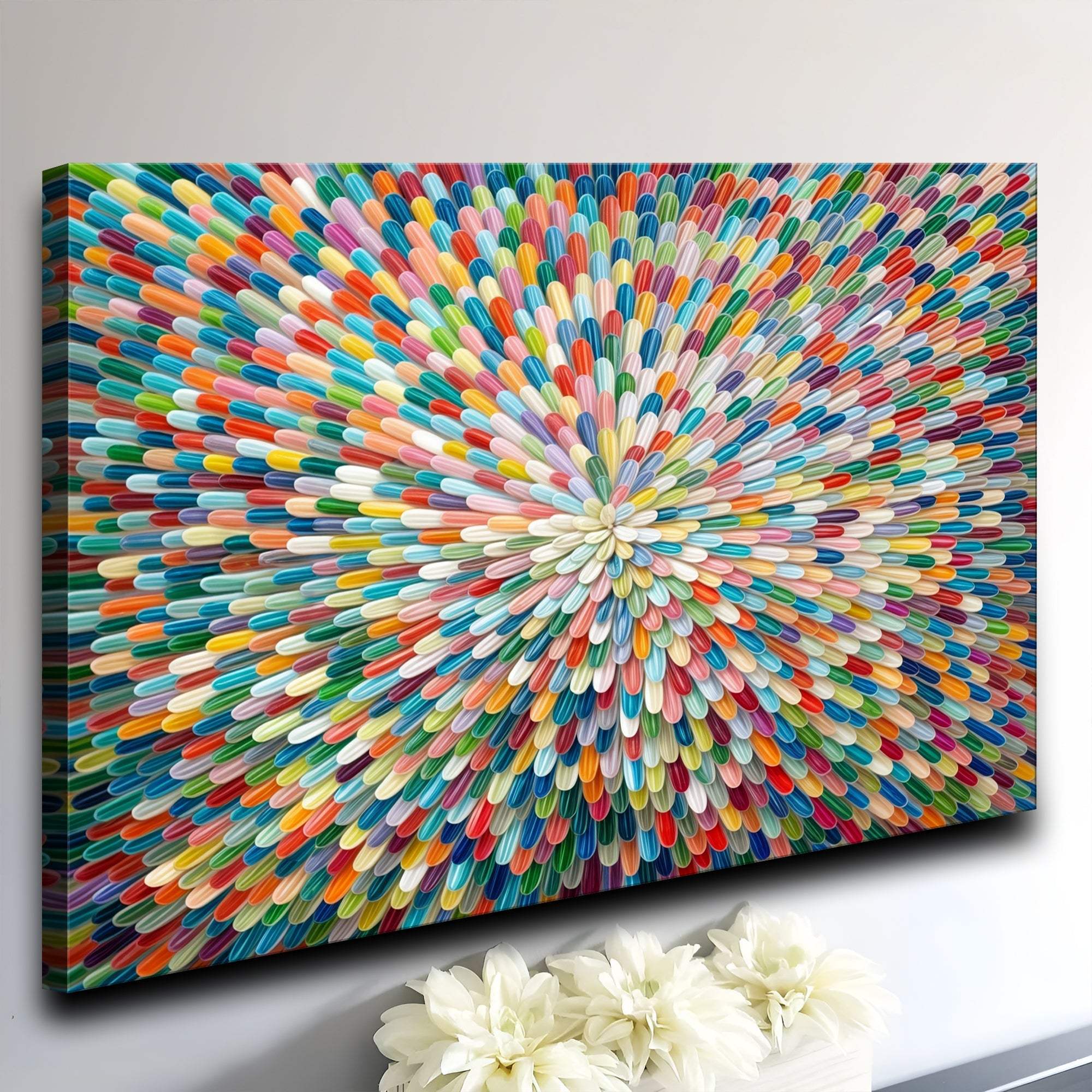 Radiant Bloom Abstract Wall Art - Tailored Canvases - Flyclothing LLC
