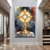 Holy Eucharist in Monstrance Faith Wall Art - Tailored Canvases - Flyclothing LLC
