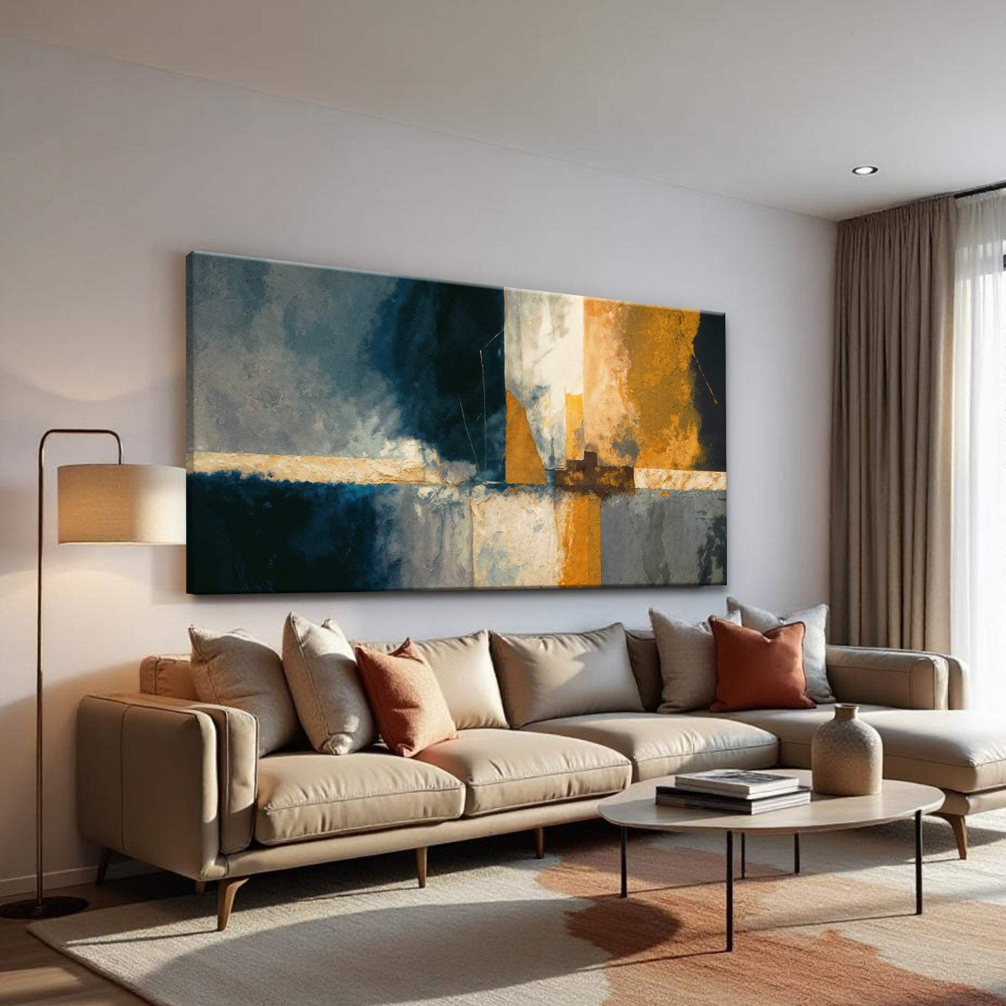 Abstract Geometric Lines Wall Art - Tailored Canvases - Flyclothing LLC