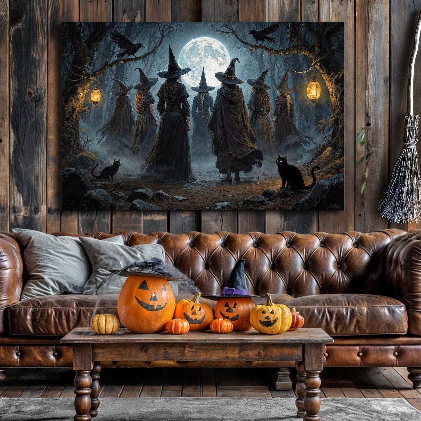 Coven of Witches Halloween Wall Art - Tailored Canvases - Flyclothing LLC