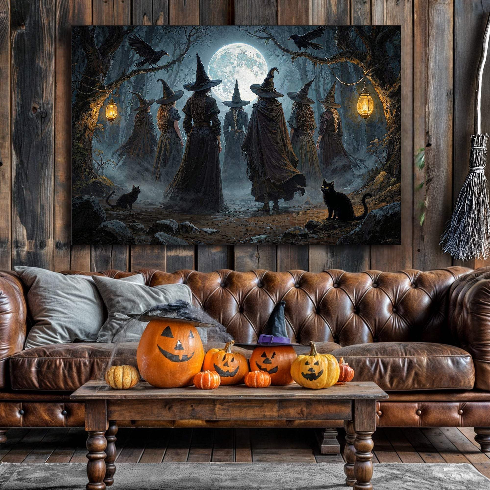 Coven of Witches Halloween Wall Art - Tailored Canvases - Flyclothing LLC