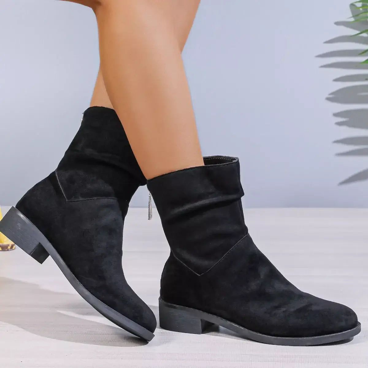 Point Toe Block Heels Boots - Trendsi - Flyclothing LLC