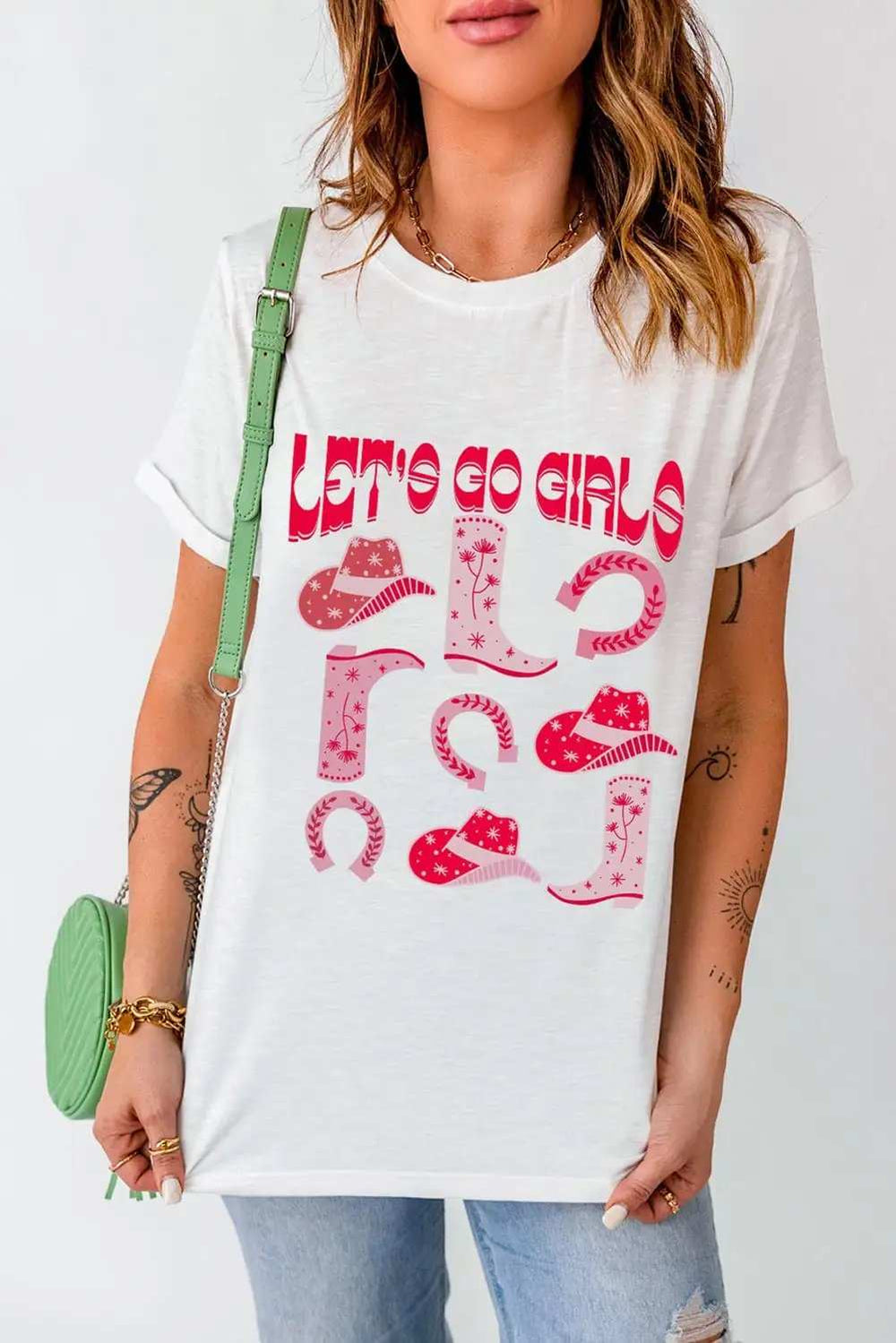 Graphic Round Neck Short Sleeve T-Shirt - Trendsi - Flyclothing LLC