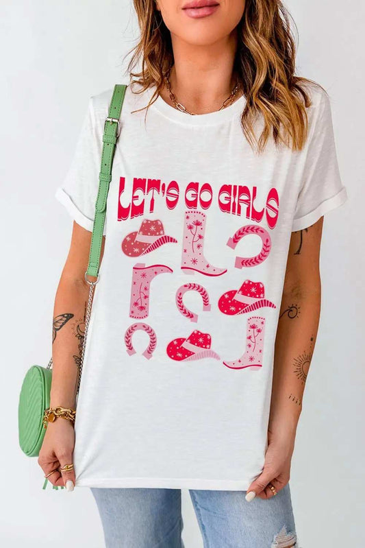 Graphic Round Neck Short Sleeve T-Shirt - Trendsi - Flyclothing LLC