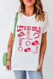 Graphic Round Neck Short Sleeve T-Shirt - Trendsi - Flyclothing LLC