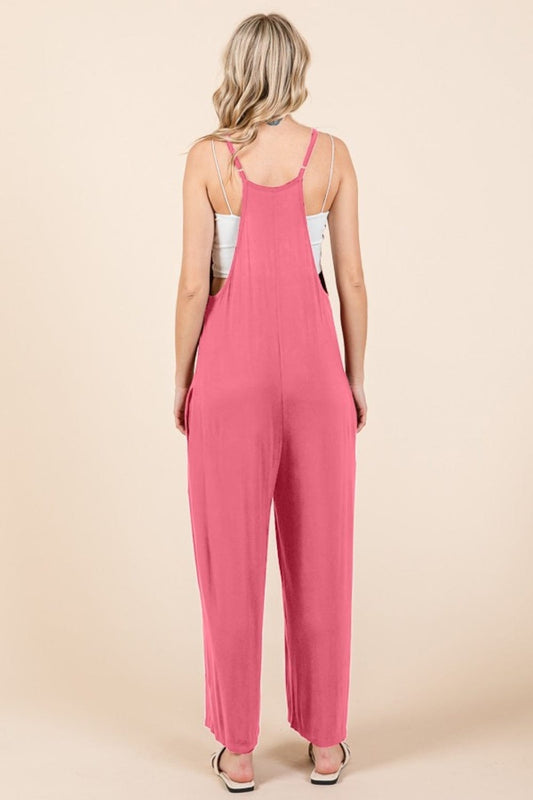 Culture Code Full Size Sleeveless Wide Leg Jumpsuit with Pockets - Trendsi