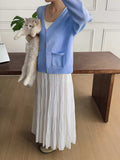 V-Neck Button-Down Cardigan - Trendsi - Flyclothing LLC