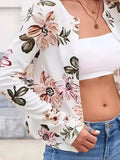 Printed Button Up Long Sleeve Cardigan - Trendsi - Flyclothing LLC