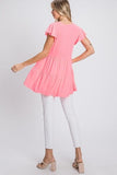 Heimish Full Size Tiered Round Neck Ruffle Sleeve Top Plus Size - Trendsi