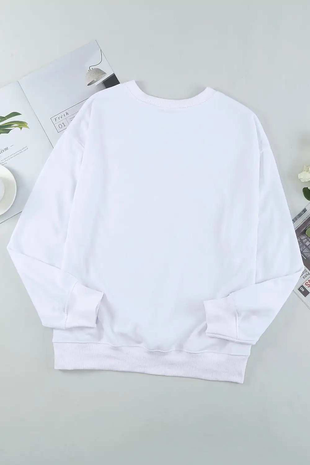 Leopard Round Neck Long Sleeve Sweatshirt - Trendsi - Flyclothing LLC