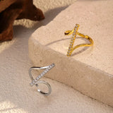 Irregular Rhinestone Ring - Trendsi - Flyclothing LLC