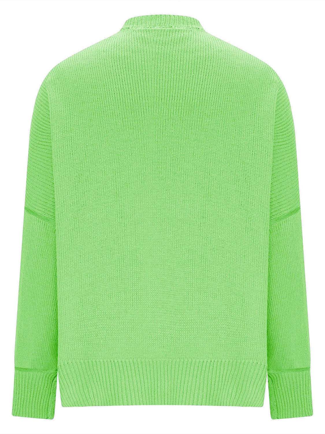 Round Neck Long Sleeve Sweater - Trendsi - Flyclothing LLC