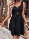 Scoop Neck Wide Strap Mini Tank Dress - Trendsi - Flyclothing LLC