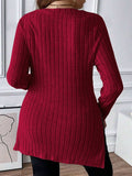 Plus Size Square Neck Long Sleeve Top - Trendsi - Flyclothing LLC