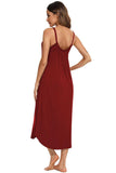 V-Neck Midi Lounge Dress - Trendsi - Flyclothing LLC