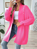 Open Front Long Sleeve Cardigan - Trendsi - Flyclothing LLC
