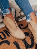 Point Toe Chunky Heeled Ankle Boots - Trendsi