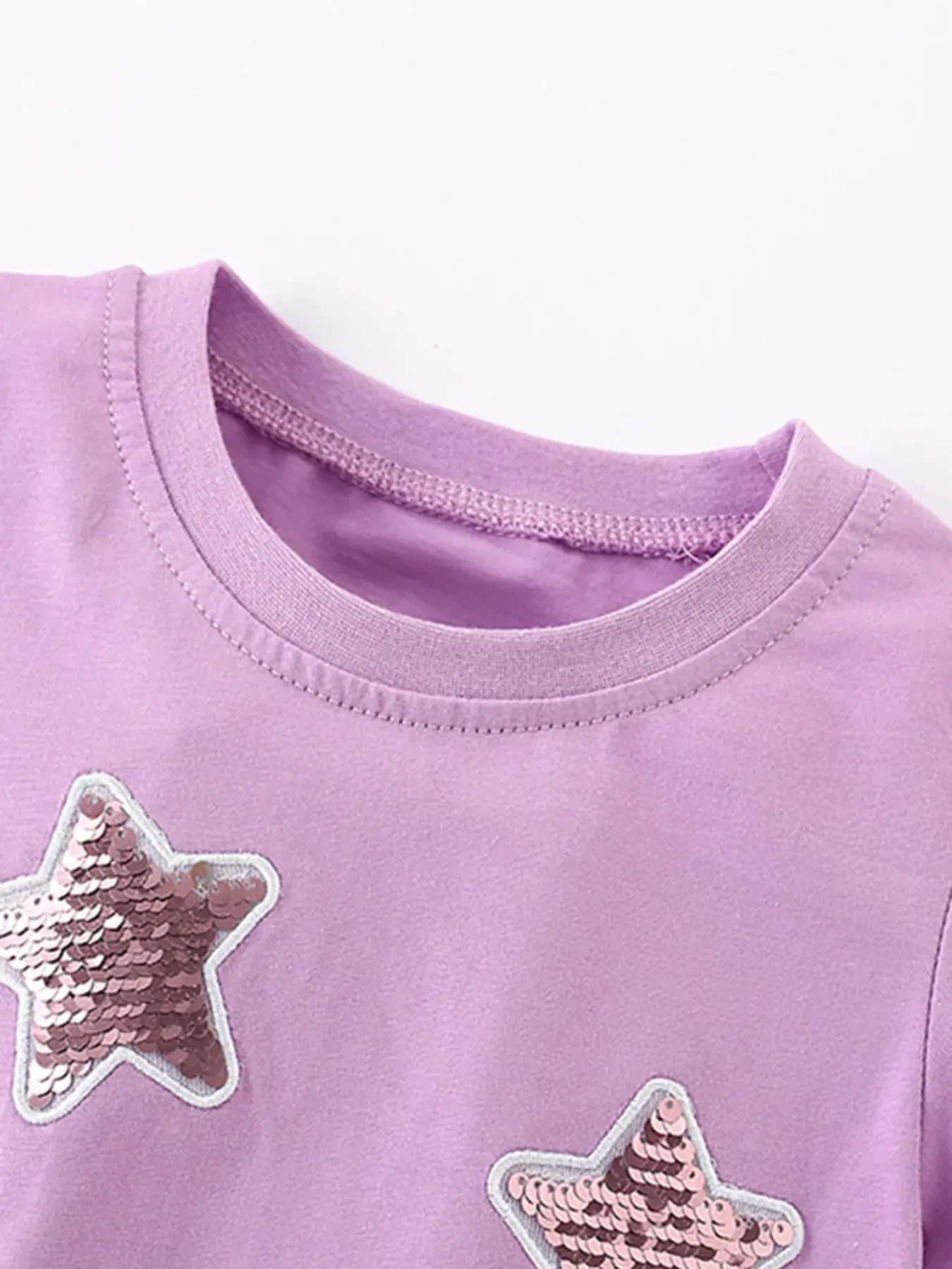 Children's Star Round Neck Tulle Hem Dress - Trendsi - Flyclothing LLC