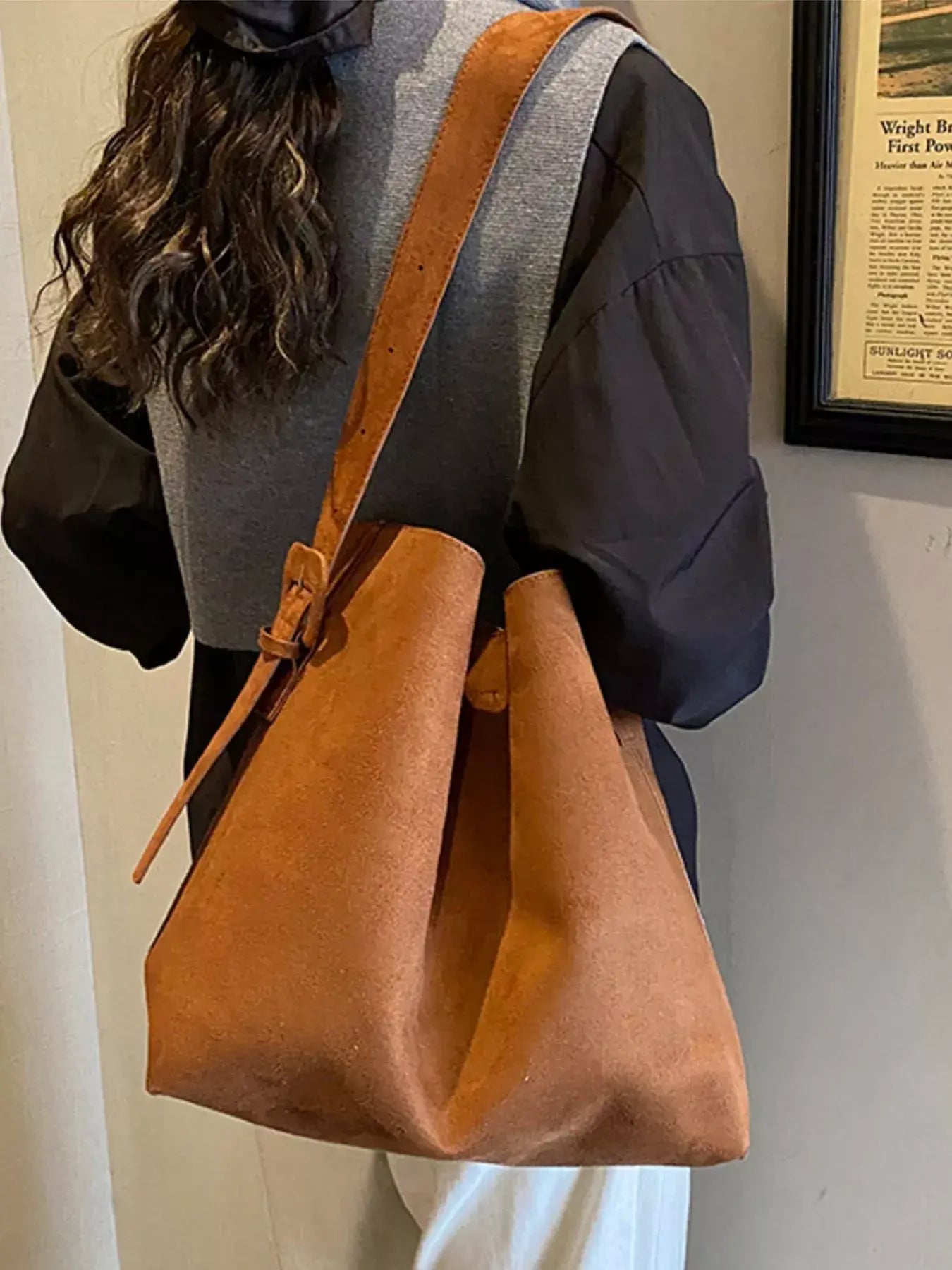 Buckle Adjustable Strap Tote Bag - Trendsi - Flyclothing LLC