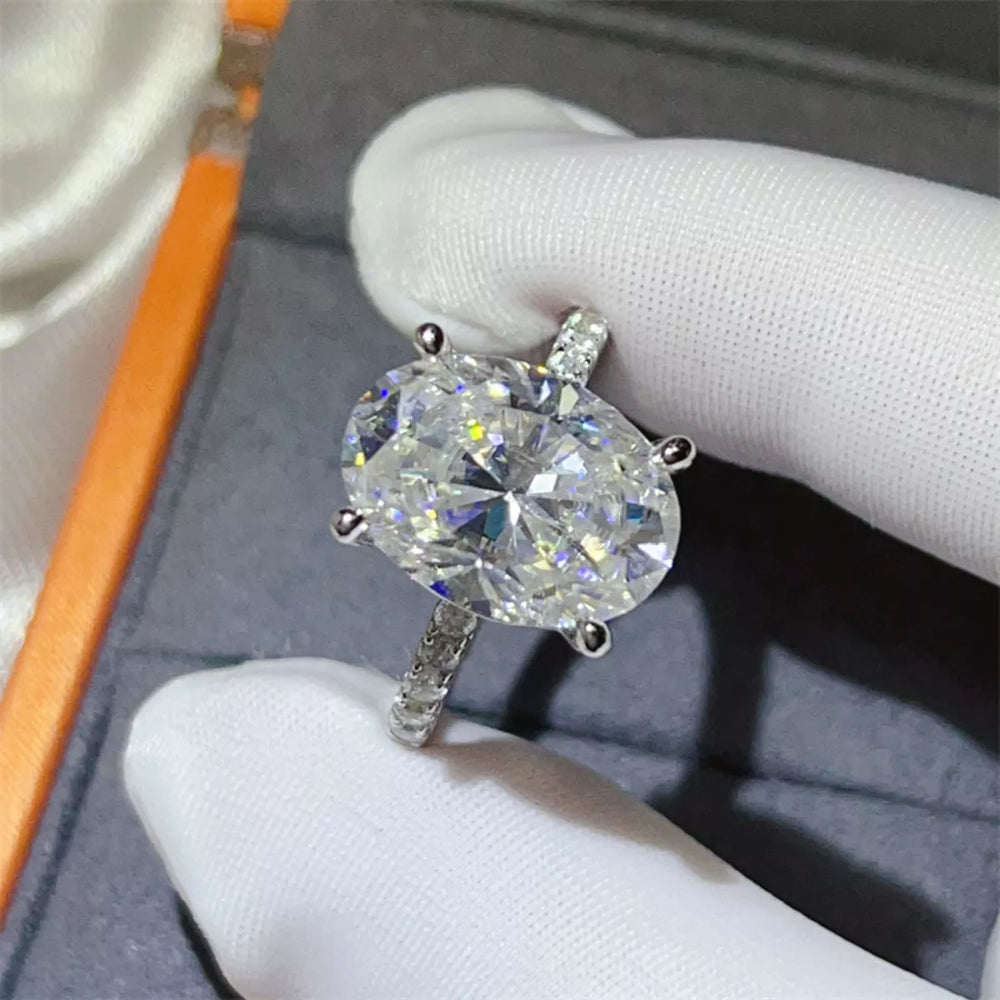 8 Carat Moissanite 925 Sterling Silver Ring - Trendsi - Flyclothing LLC