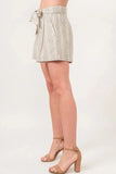 And The Why Linen Blend Striped Flowy Shorts - Trendsi
