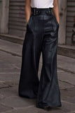 High Waist Wide Flare Pants - Trendsi - Flyclothing LLC