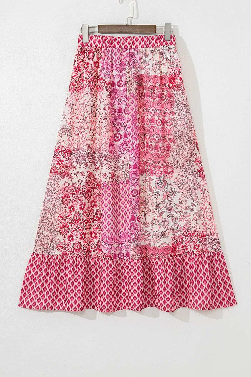 Printed Tassel Drawstring High Waist Maxi Skirt - Trendsi - Flyclothing LLC