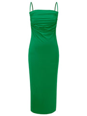 Backless Cowl Neck Sleeveless Cami Dress - Trendsi