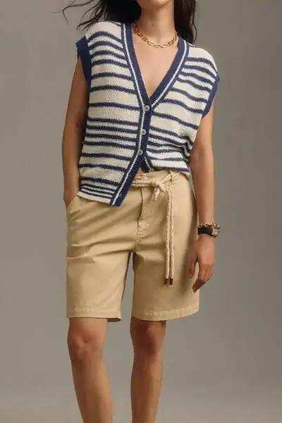 Button Down V Neck Sweater Vest - Trendsi - Flyclothing LLC