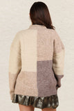 VERY J Color Block Mock Neck Drop Shoulder Sweater - Trendsi