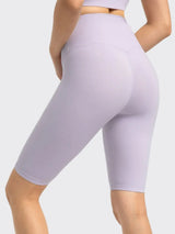 Millennia High Rise Wide Waistband Active Shorts - Trendsi - Flyclothing LLC