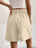 Pocketed Half Elastic Waist Shorts - Trendsi - Flyclothing LLC