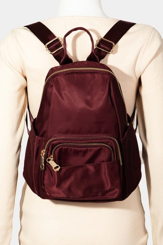 Fame Multi Pocket Nylon Backpack Bag - Trendsi