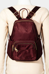 Fame Multi Pocket Nylon Backpack Bag - Trendsi
