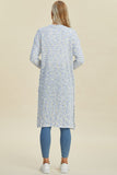 Double Take Full Size Open Front Longline Cardigan - Trendsi