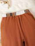 Color Block Button Up Top and Pants Set - Trendsi