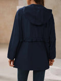 Ivy Lane Outdoor Waterproof Long Sleeve Hooded Windbreaker - Trendsi