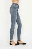 Judy Blue Full Size Tummy Control Vintage Wash Hem Destroy Skinny Jeans - Trendsi - Flyclothing LLC